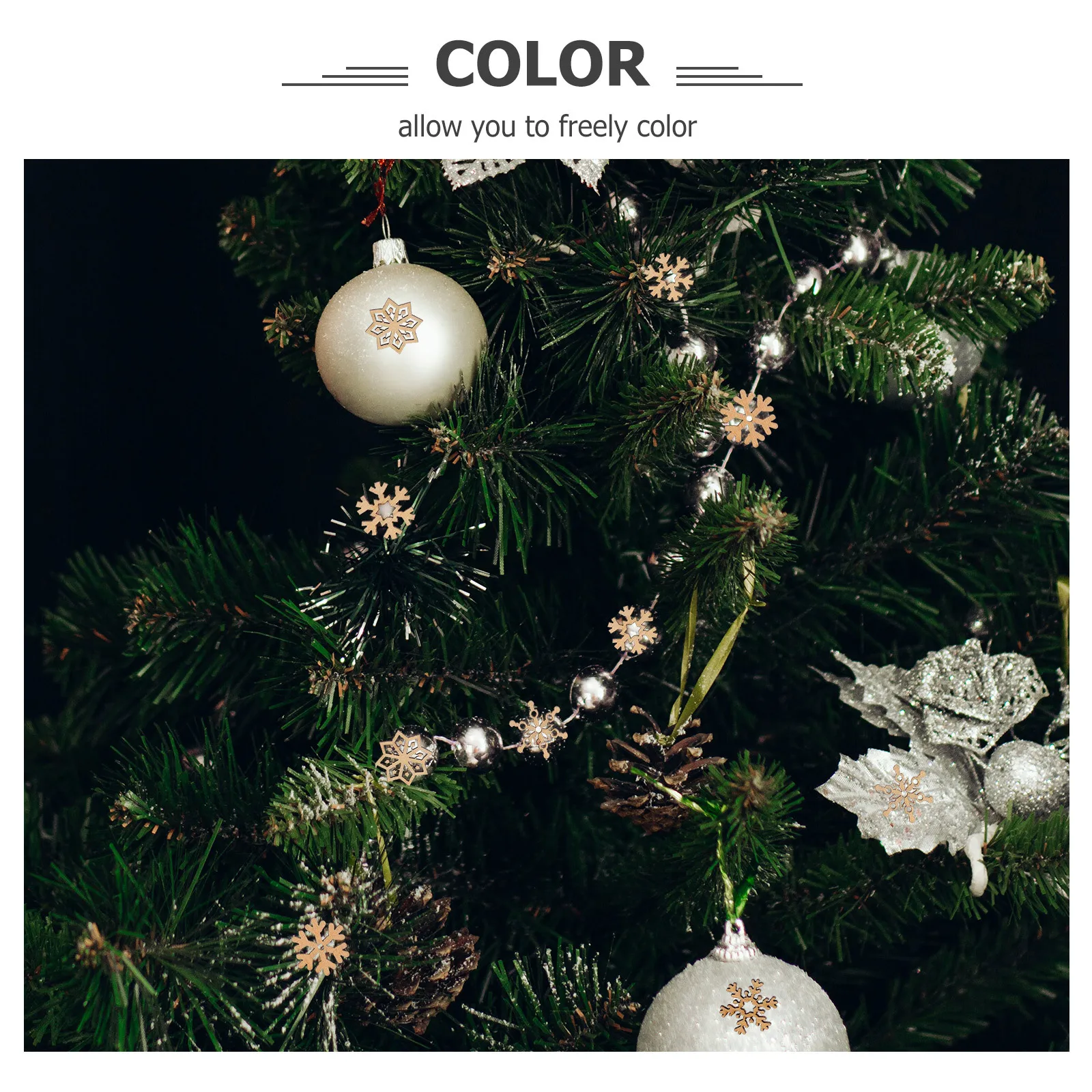 

NUOBESTY 200Pcs Wooden Snowflake Ornaments Natural Cutouts for Christmas Tree Decor Craft Holiday Display