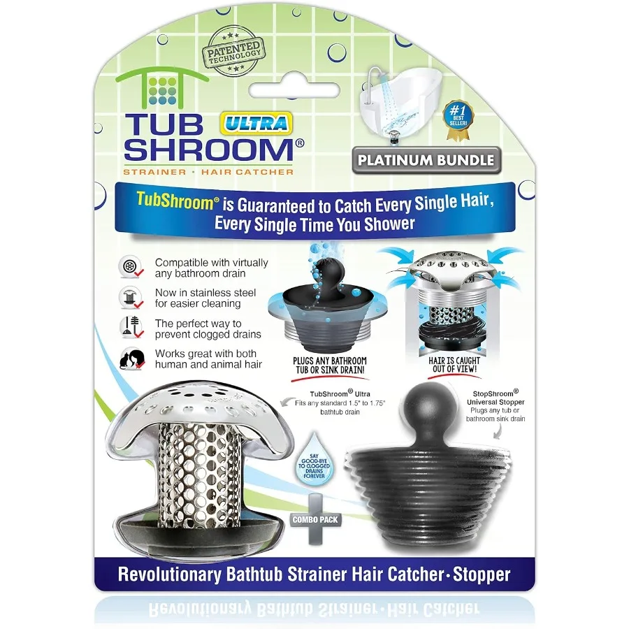 

Ультрареволюционная защита для слива ванны, фильтр для улавливания волос, малый барабан из прочной нержавеющей стали для эффективных волос и