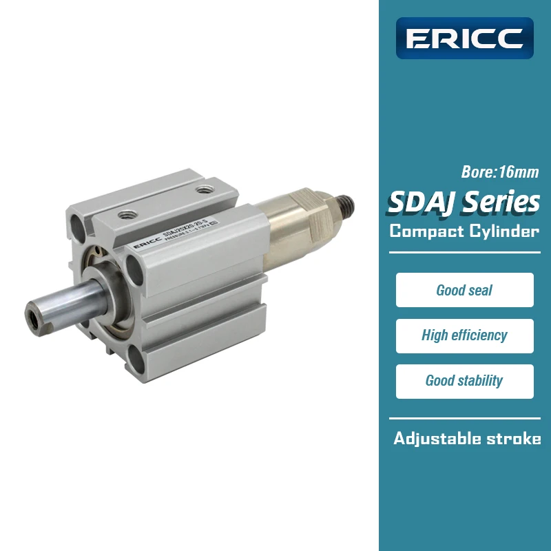 

SDAJ16 series Adjustable stroke compact air cylinder bore16mm double acting SDAJ16x20-20S SDAJ16X30-20S-B SDAJ16X40-30-S-B