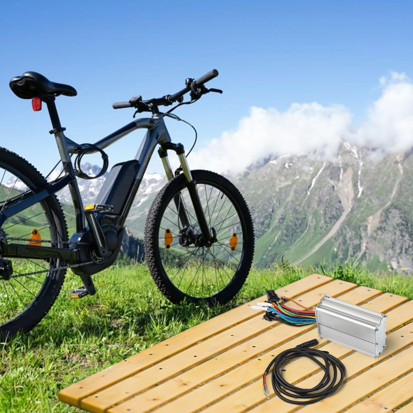 

Aluminum Alloy Controller 1000W Brushless Controller Length 1450mm cable Brushless Controller Cable Sturdy Aluminum Construction