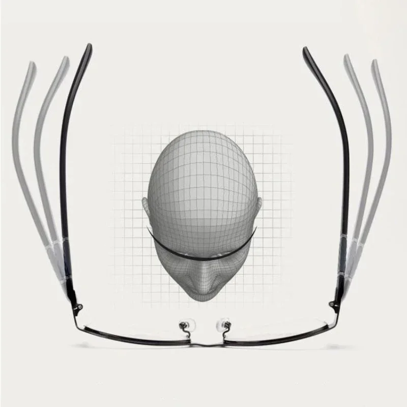 Occhiali da lettura Anti-radiazioni da uomo Half Frame presbiopia Eyewear TR90 spring leg occhiali da vista Business Gafas diotters + 1.0 a + 4.0