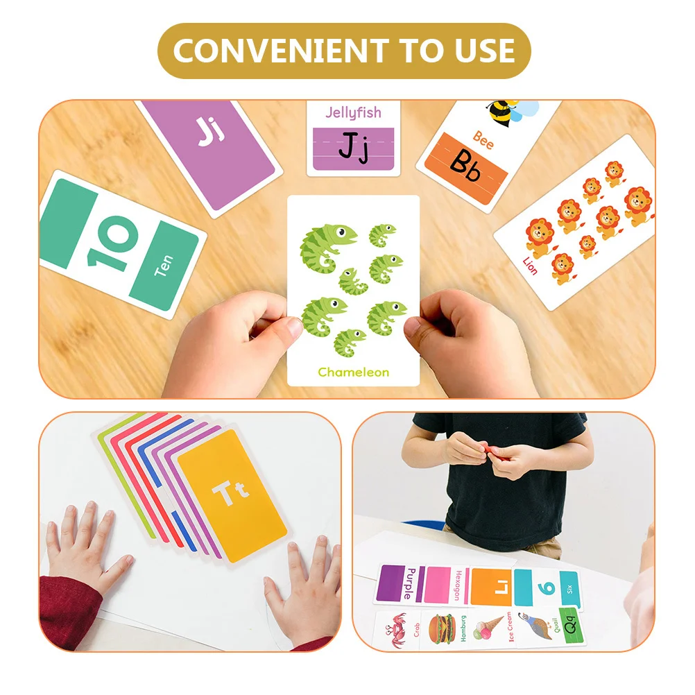 58 fogli Schede flash per l'educazione precoce Apprendimento sensoriale Giocattoli per bambini domestici Sviluppo cognitivo educativo Bambini