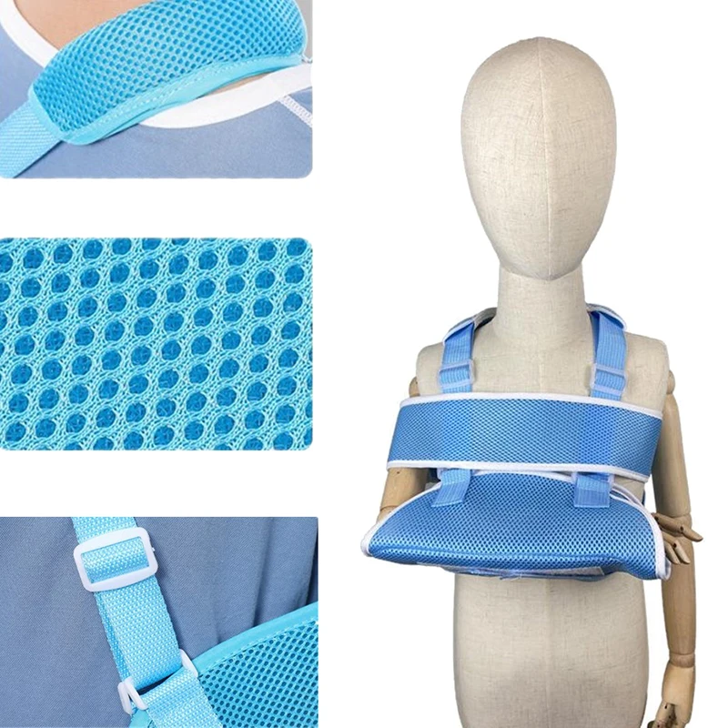 Child Adjustable Breathable Arm Sling Universal Support Shoulder Strap Brace Immobilizer Wrist Elbow Forearm Support Brace Strap