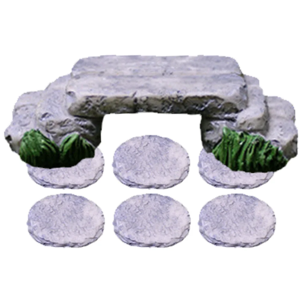 

Model Micro Landscape Ornament Stepping Stone Resin Bowl Miniature Bridge for Scene