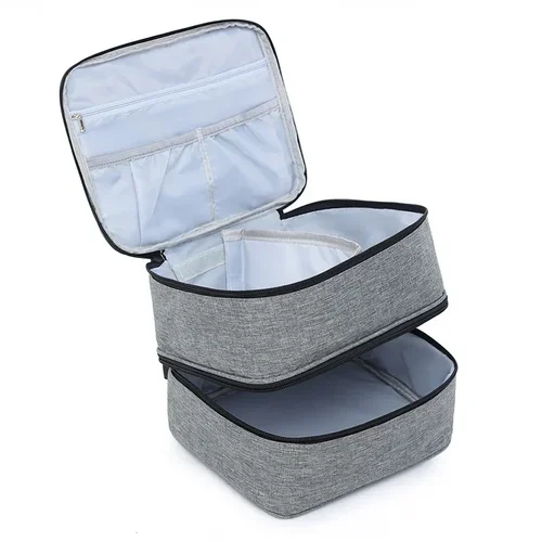 Imagen 2 del producto Bolsa de almacenamiento de esmalte de uñas, bolsa de aceite esencial, herramienta cosmética portátil para el cuidado de las uñas, Kit de cuidado de uñas, caja de almacenamiento, organizador de 30 compartimentos