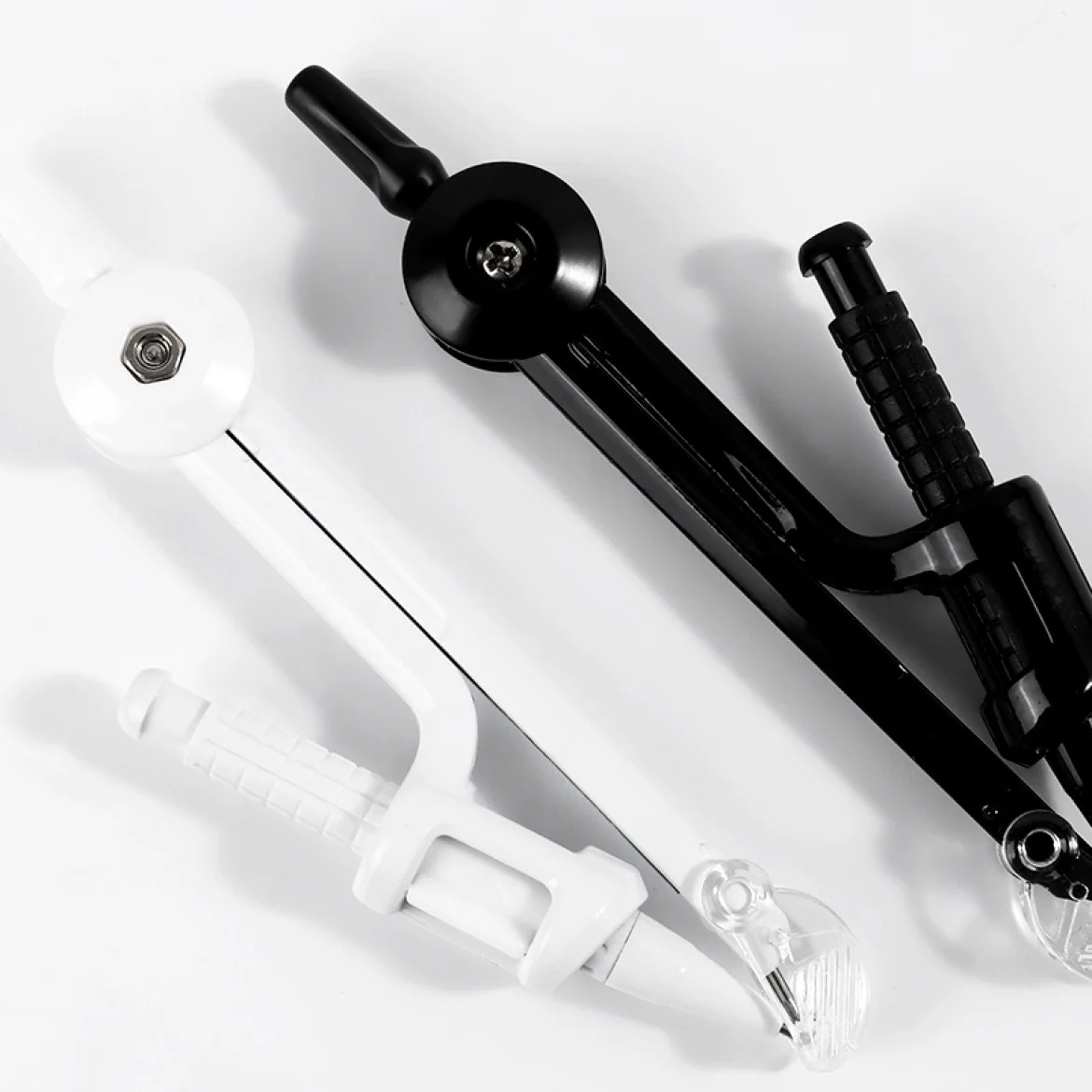 1Set student compass  gauge dual-purpose 2B clip, automatic pencil drawing, black and white compass wholesale student math