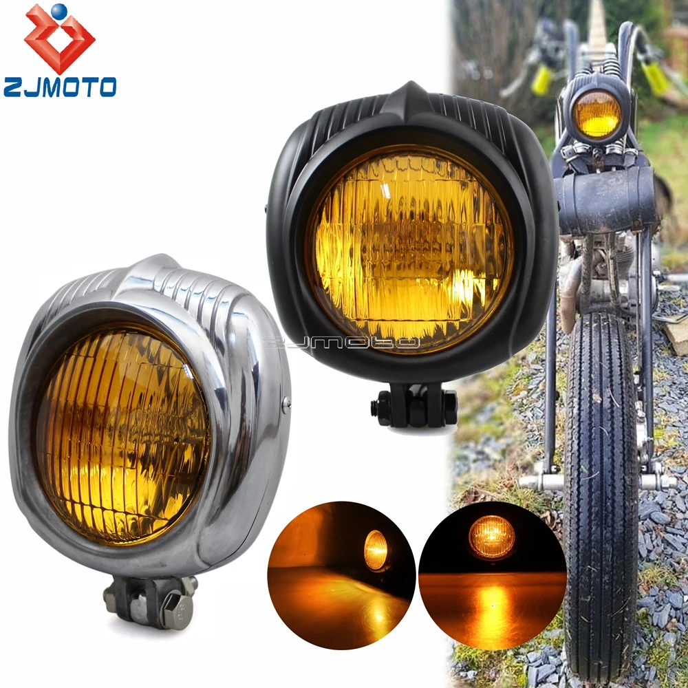 

Retro Aluminum Headlight 12V 55/60W Universal Motorcycle Vintage Headlamp For Chopper Bobber Touring Cafe Racer Sporster Custom