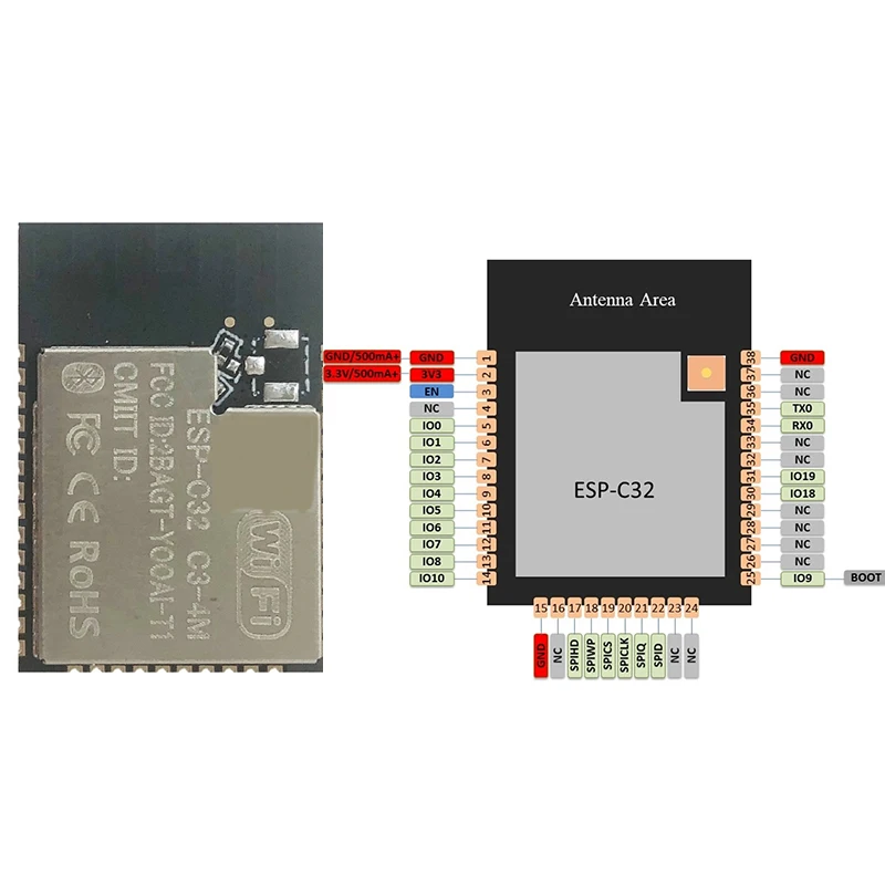 ESP32-C3 ESP8685 Espressif WiFi & Bluetooth Module ESP32-C3-12F ESP32-C3-20 ESP32-C3-32Compatible ESP32-C3-WROOM ESP32-C3-MINI