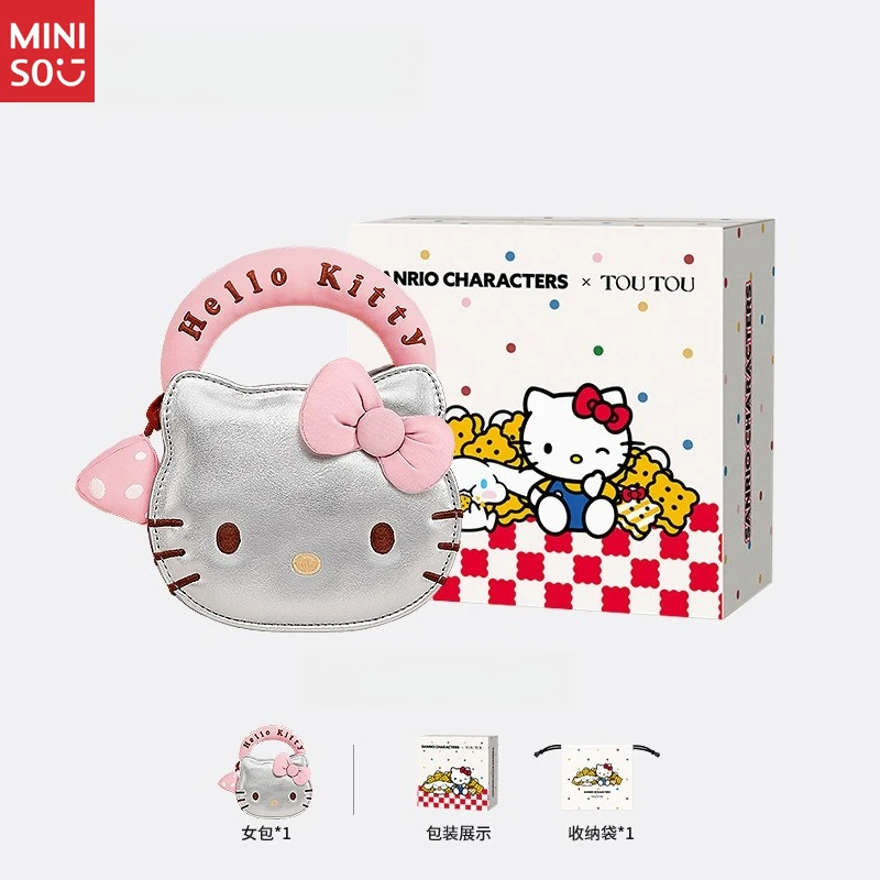 Miniso Sanrio Hello Kitty Backpack, Cute Large School Bag, Girls Gift Bookbag