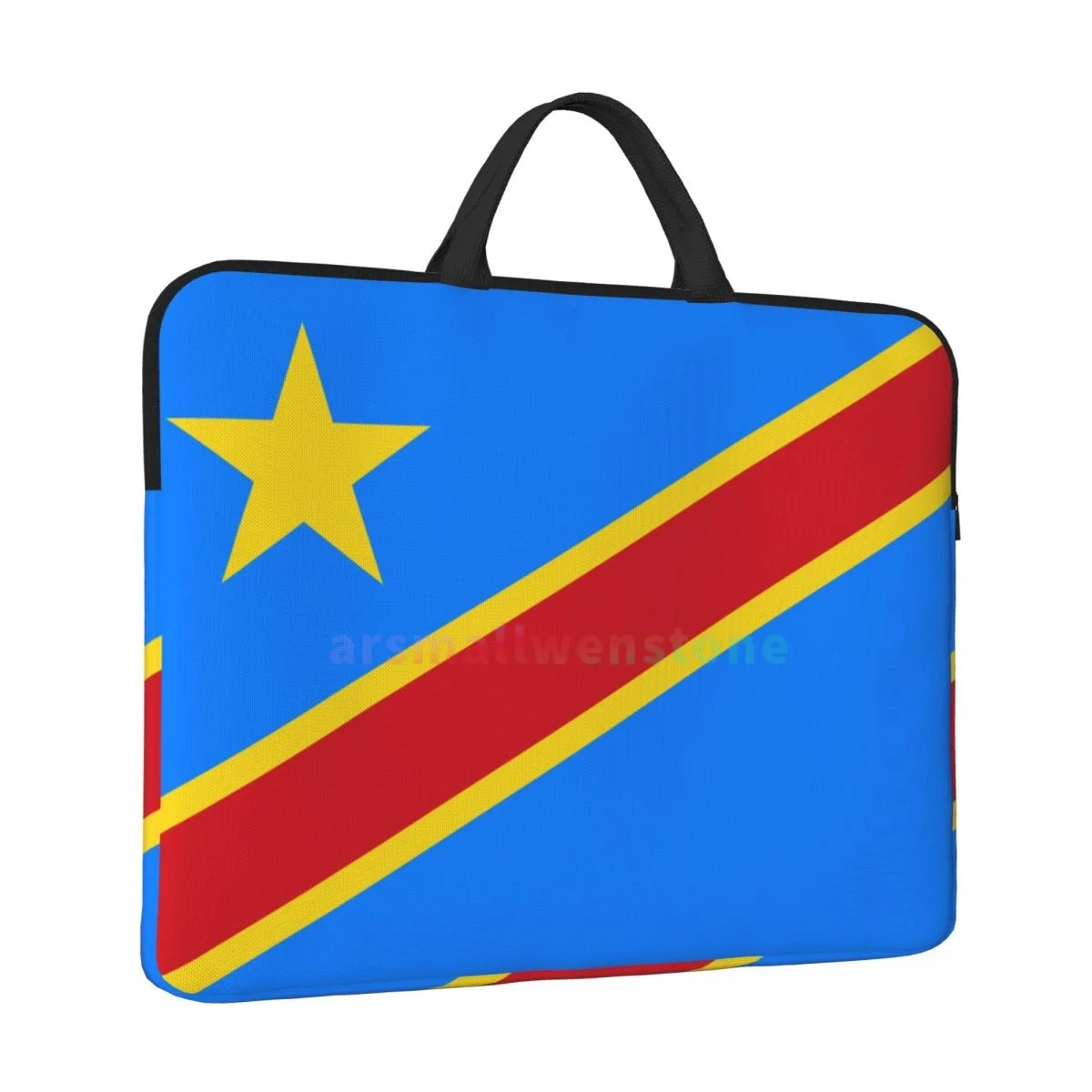 Democratic Republic Of Congo Flag Laptop Bag Computer Bag Office Business Travel 14 Inch Water Resistant Large Laptop Case