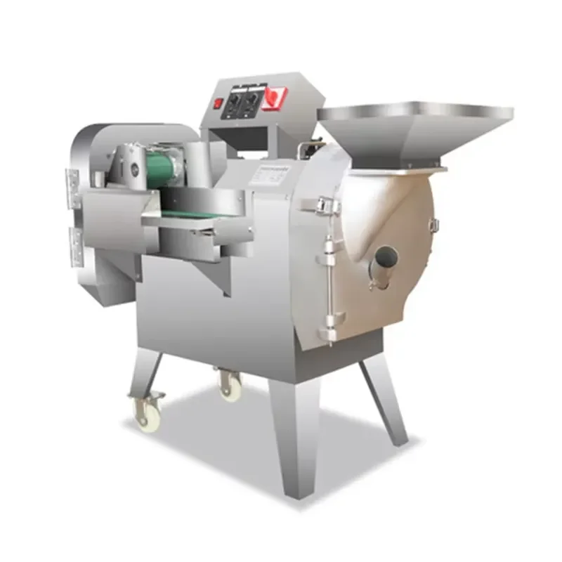 New Design Multifunctional Automatic Potato Slicing Dicing Shredding Machine Double-Head Carrot Cutter