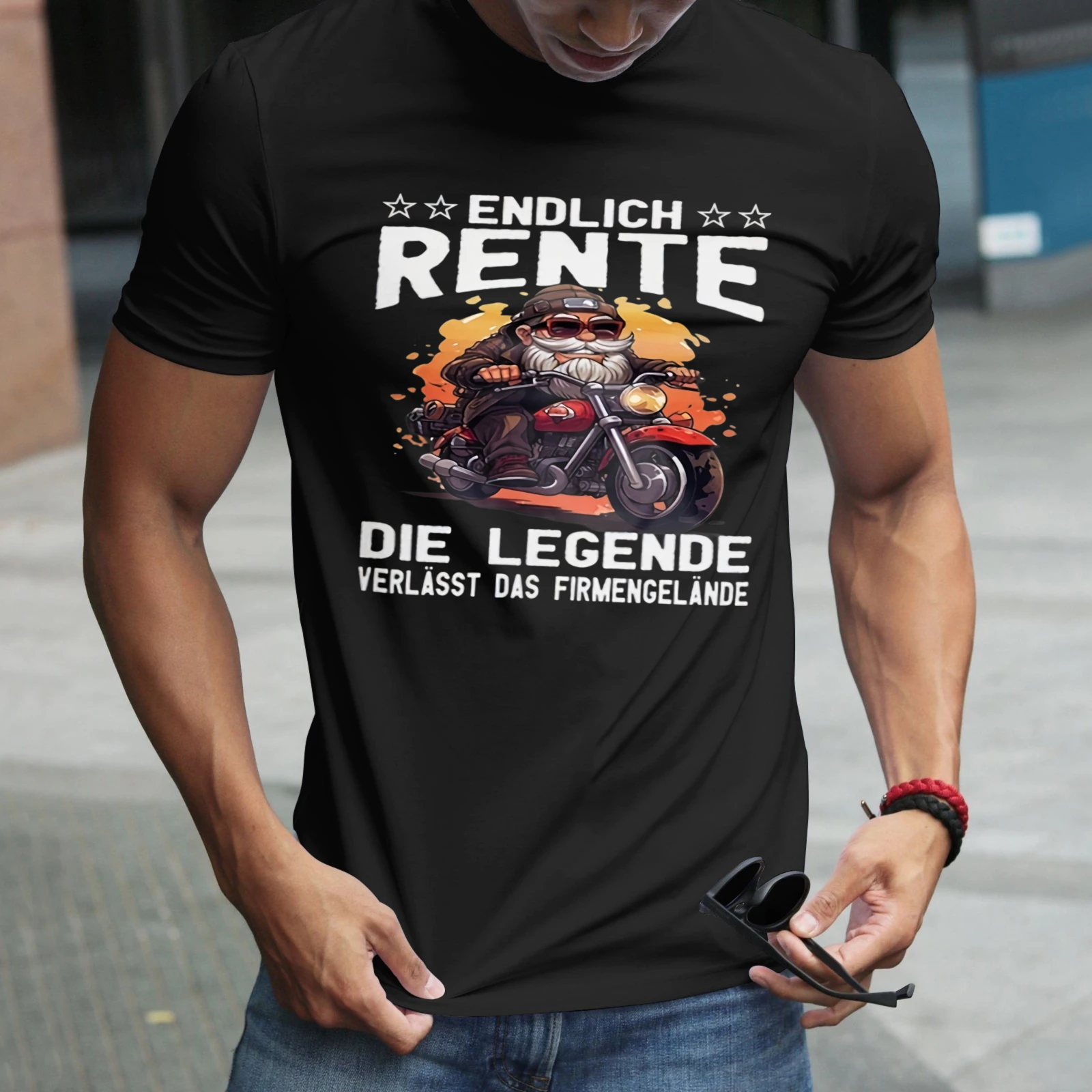 Herren-T-Shirt „Endlich Rente Die Legende Verlasst“ – perfekt für Freizeitkleidung, Partys und Karneval-Outfits