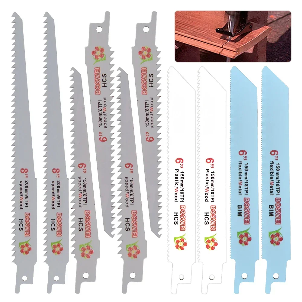 

10Pcs Reciprocating Saw Blade Hand Saw Wood Metal Reciprocating Saw Power Tools Accessories