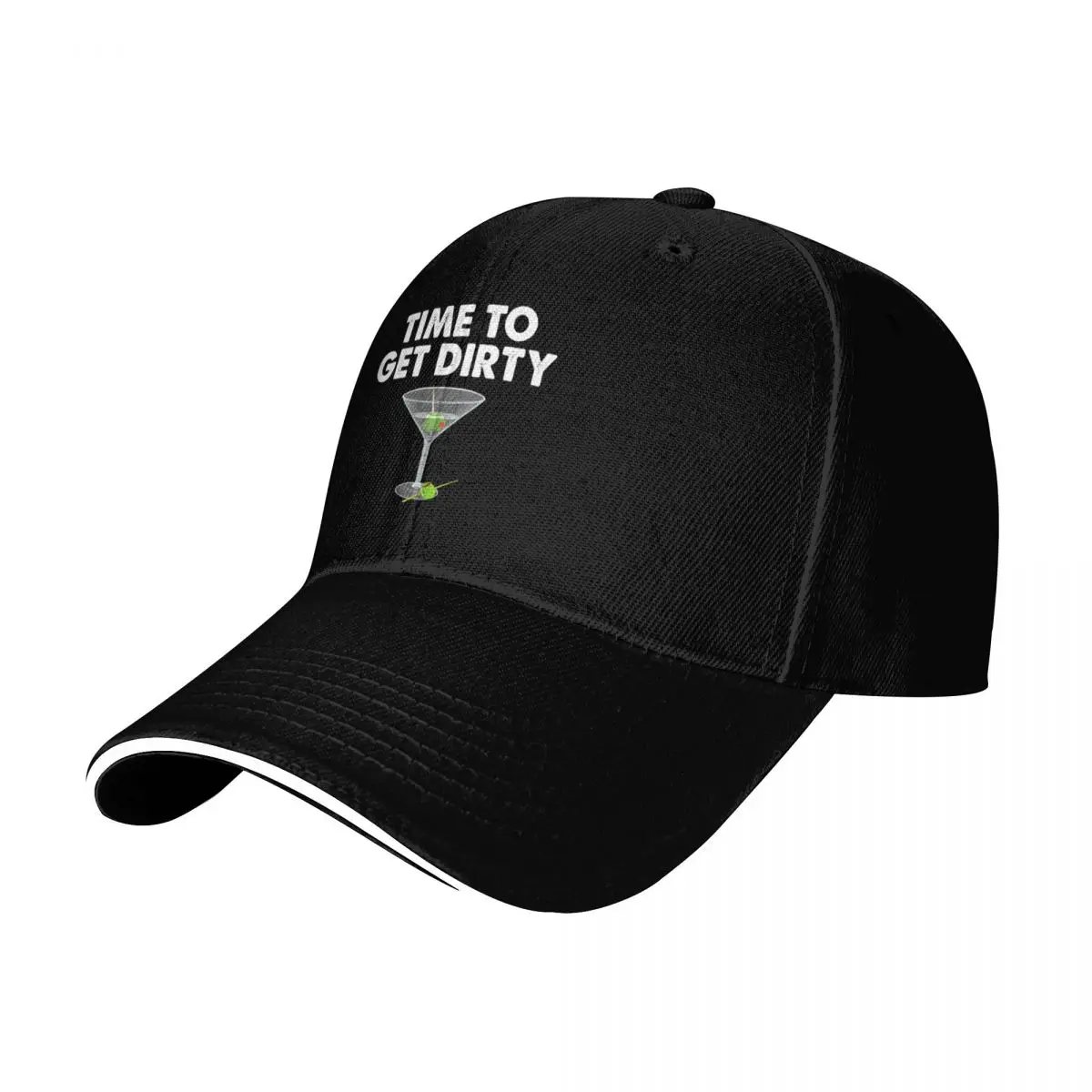 Dirty Martini Ime O Get Dirty Happy Hour Baseball Cap Streetwear Hip Hop Trendy Vintage Retro Embroidered Lightweight Packable