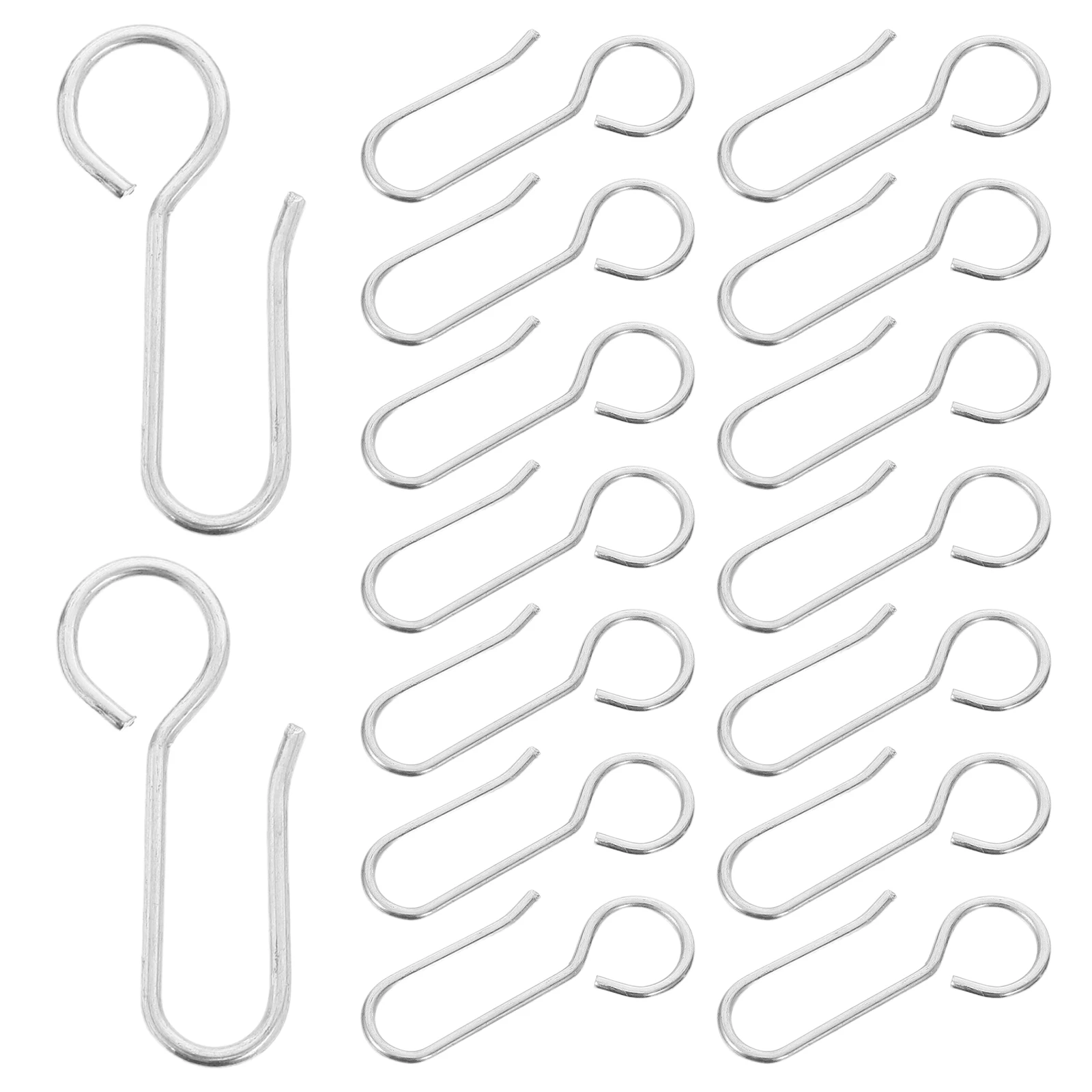 

30pcs Metal S-Shaped Curtain Track Hooks Drapery Pins For Shower Ceiling Window Heavy Duty Wire Roller Hold Back