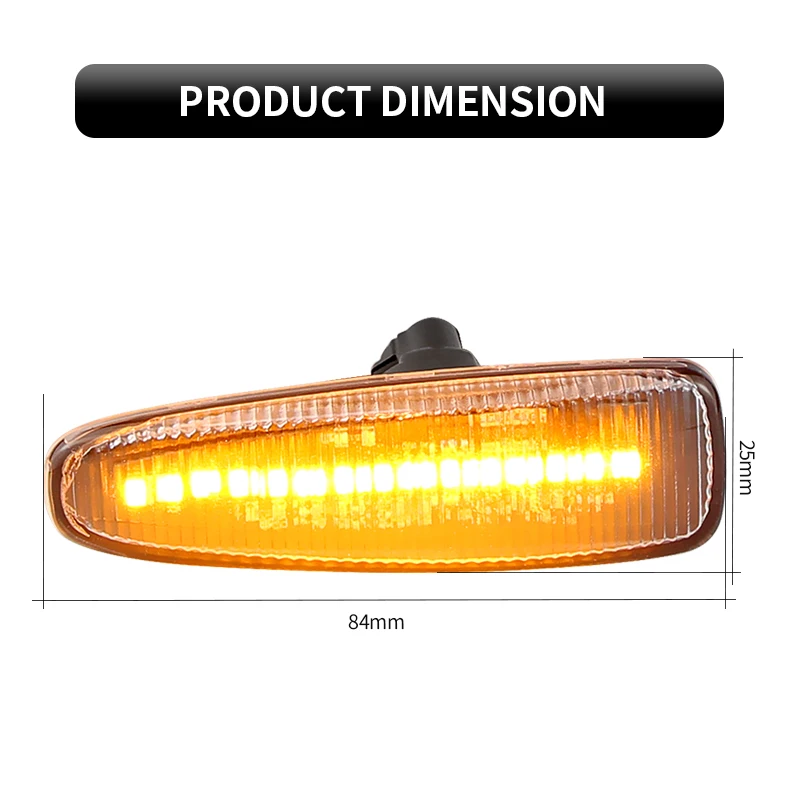 2pcs LED Dynamic Side Marker Signal Lights For Mitsubishi Lancer/Evolution X 08-18 Outlander Sport RVR ASX Mirage Turn Lamps 12V