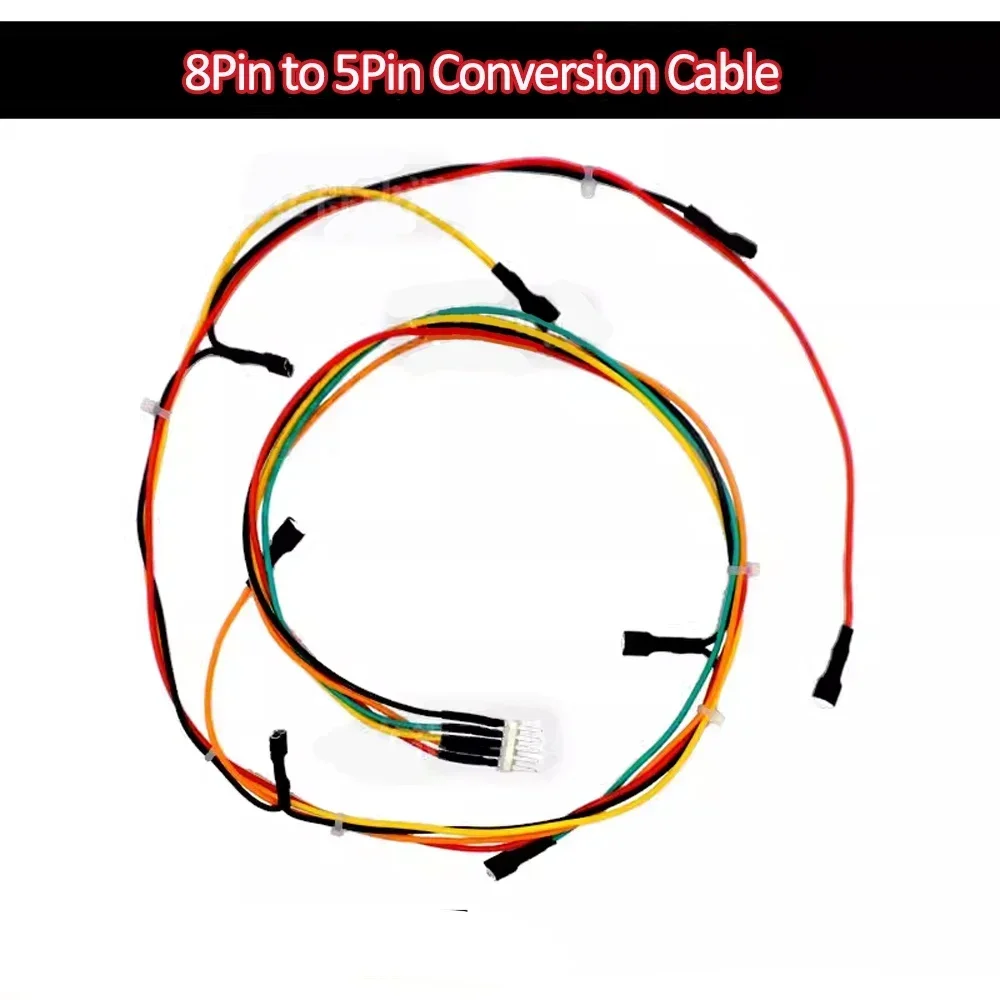 Professional 8Pin to 5Pin Conversion Wiring harness Cable Compatible With Crown Happ Zippy .etc Micro switch Aracade Joystick