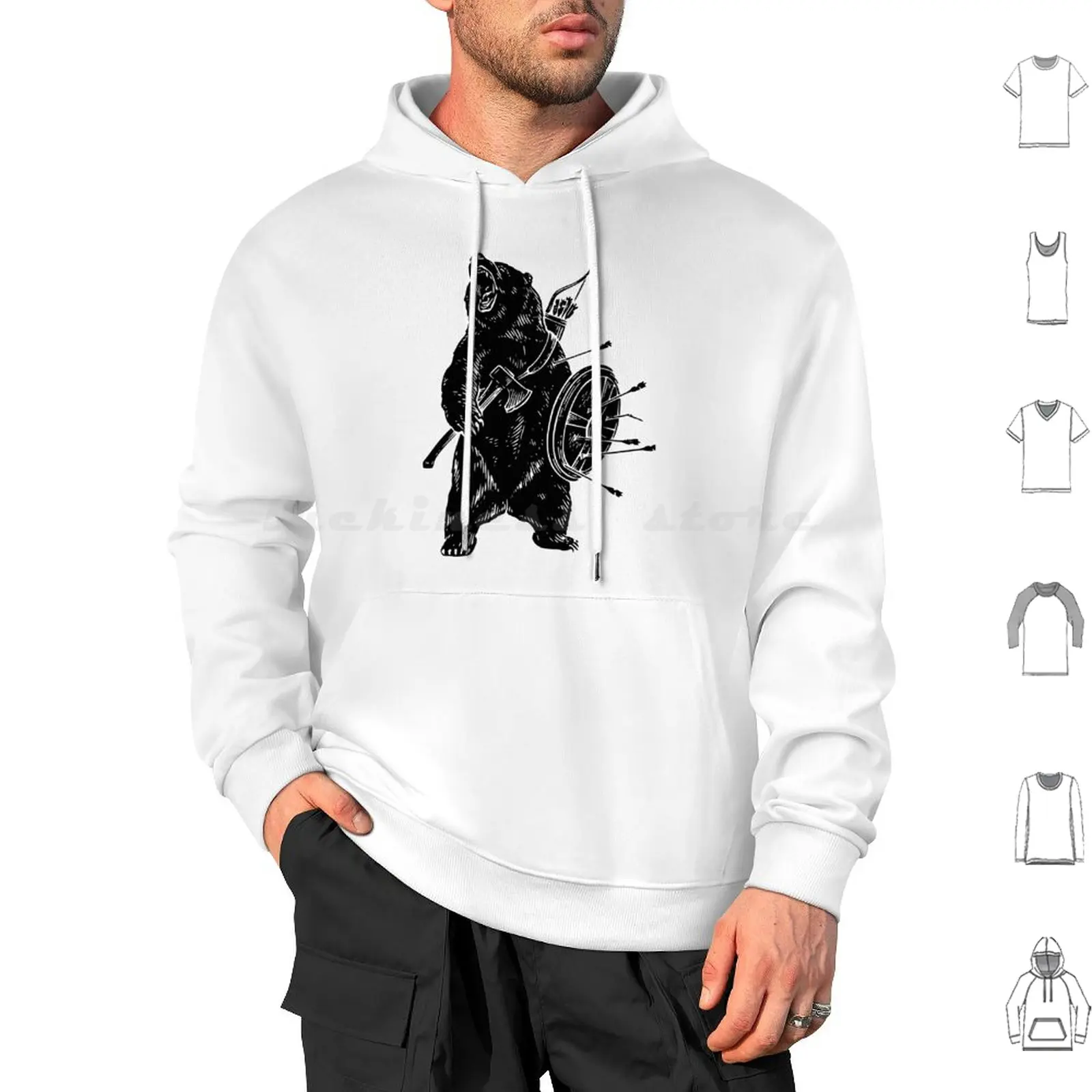 Viking Bear Classic T-Shirt Hoodie cotton Long Sleeve Viking Bear