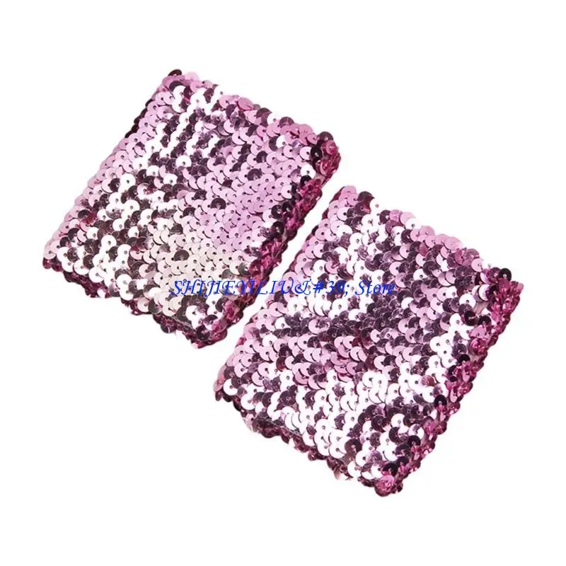 

E21F Embellished Arm Sleeves Stretchable Sparkling Sequins for Dress up Carnivals