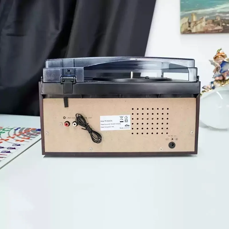 Retro Desktop Turntable Vintage Tape Player Multifunctional FM Radio Wireless Bluetooth  Speaker
