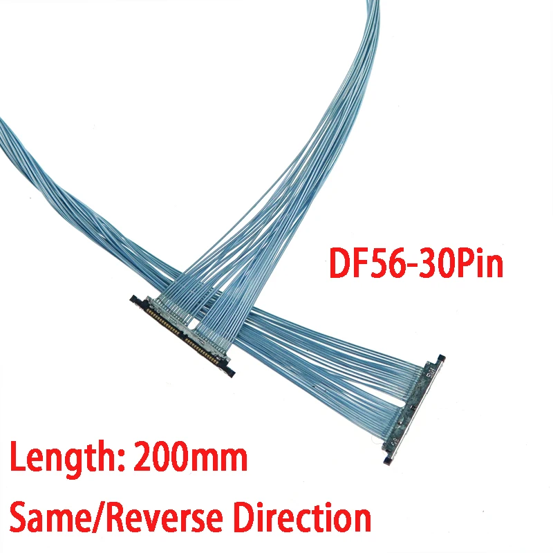 Factory Custom 30Pin LVDS Cable DF56-30P Same/Reverse Direction 200mm Length for Lcd Panel