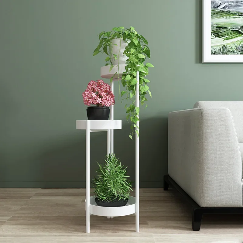 

Multi-layer Plant Stand Simple Flowerpot Shelf Living Room Wrought Iron Holder Nordic Light Luxury Space-saving Plant Shelf