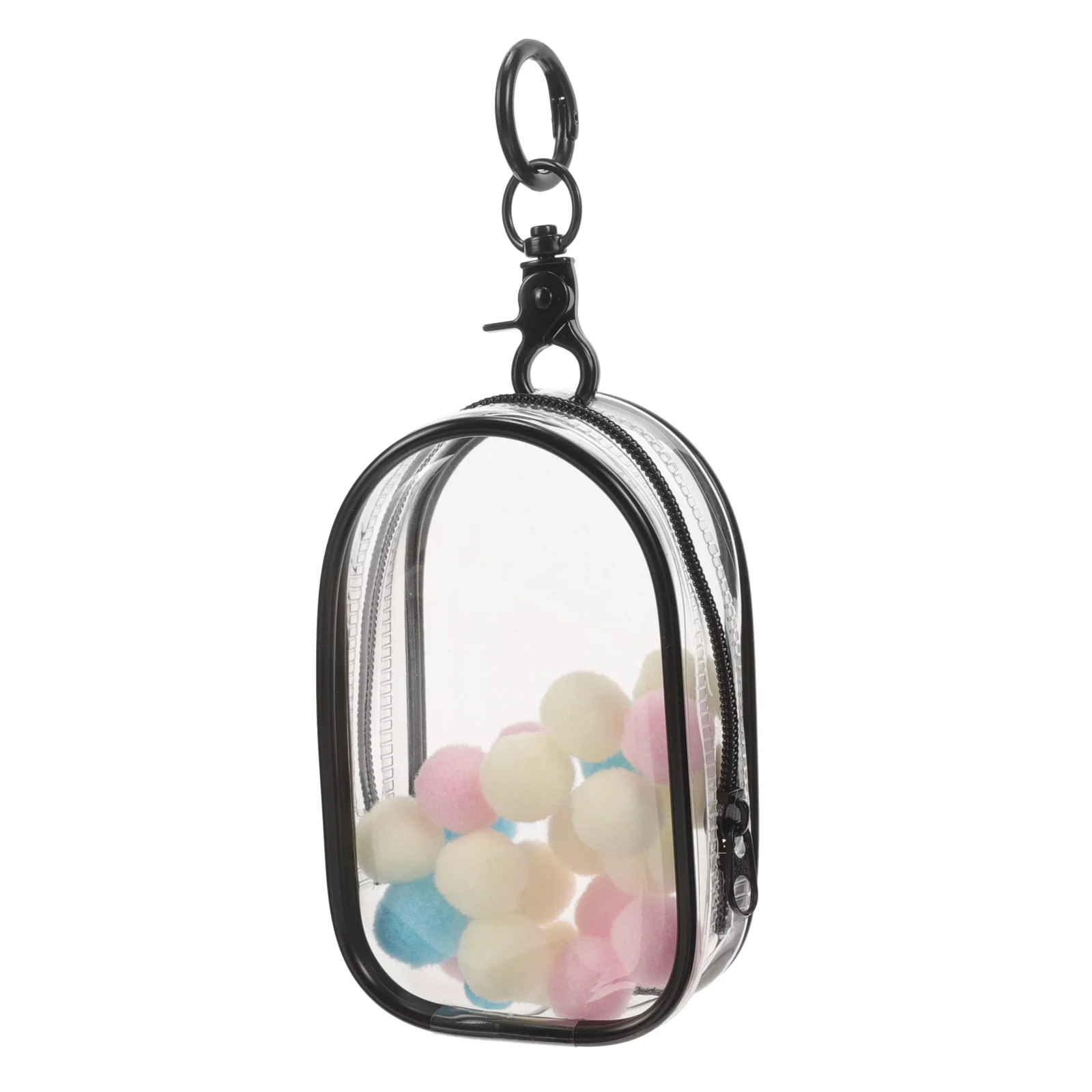 

English title: Clear Figure Display Bag Keychain Portable Small Doll Storage Bag