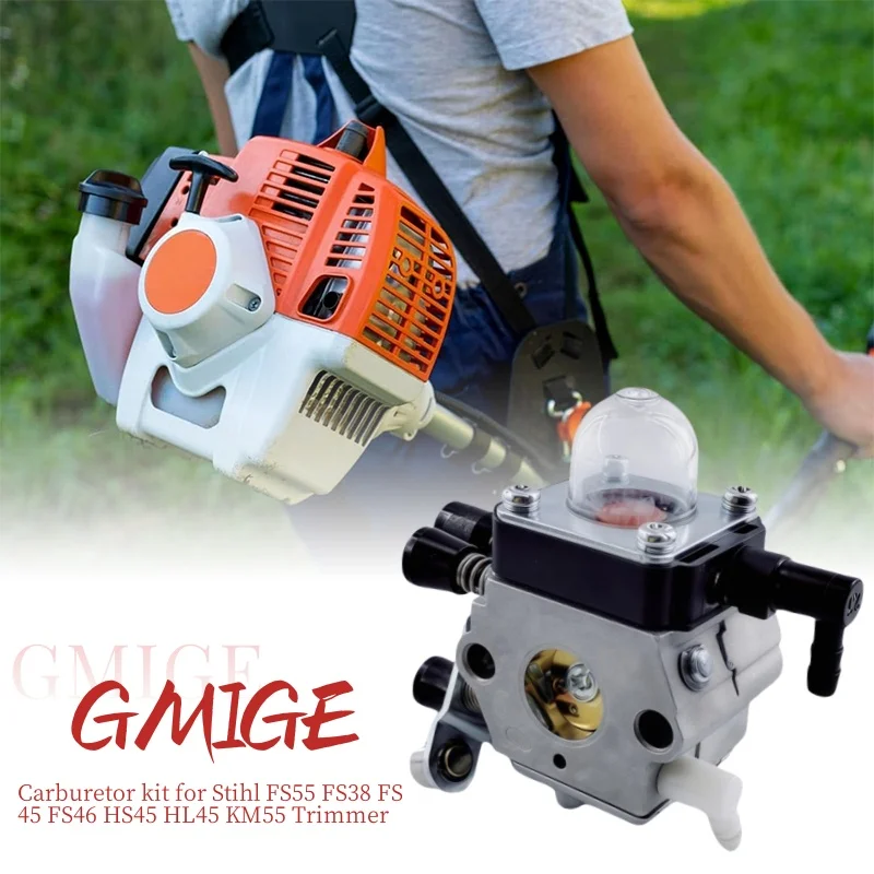 FS55R Vergaser für STIHL FS55R FS45 FS38 HS45 FS55 KM55R FS46 FS55RC FS55C FS55T FS45L String Trimmer Unkrautfresser Teile