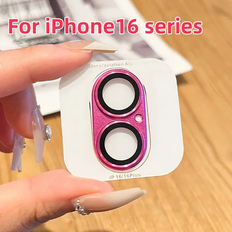 

Металлическое стекло для камеры с полным покрытием для iPhone 17, 17 Air 16, 16 Plus, защитное стекло для камеры iPhone 16, 16 Plus