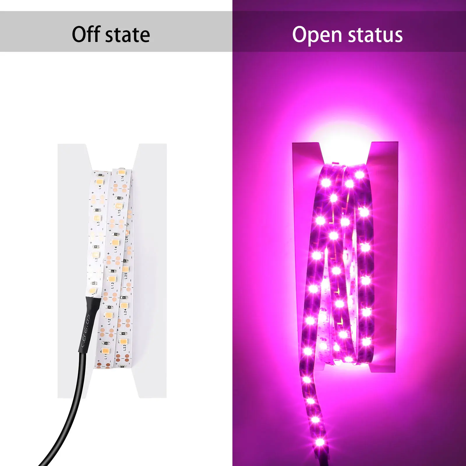 La luce di riempimento può essere tagliata arbitrariamente con USB 0.5m adesivo a spettro completo + componenti elettronici 5V lampada di crescita a LED non impermeabile