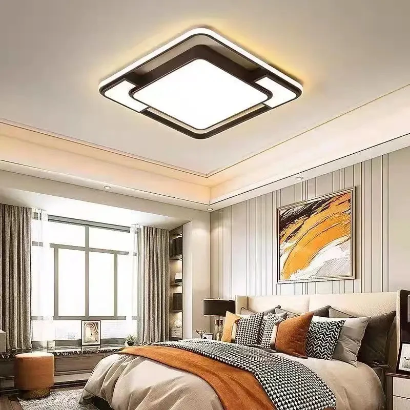 Modern Bedroom Ceiling Light Living Room Decoration Remote Control Fixture Square Ceiling Chandelier Kitchen Dining Room Lamp