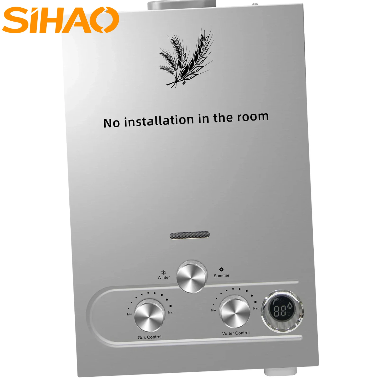 

SIHAO LPG Water Heater 6L 8L 10L 12L 16L 18L Liquefied Petroleum Gas Water Heater Tankless Stainless Steel Boiler Outdoor