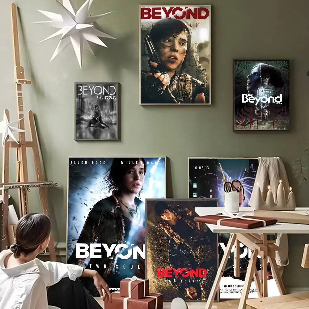 Popular Interactive Games Beyond Two Souls Anime Posters Sticky Waterproof Paper Sticker Coffee House Bar Kawaii Room Decor