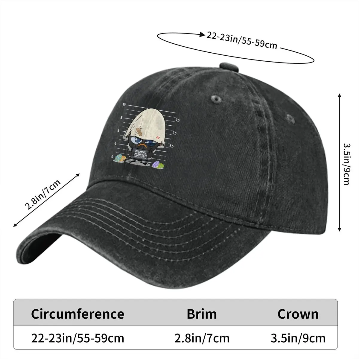 Criminal Baseball Cap Men Hats Women Visor Protection Snapback Calimero Cartoon Animation Caps