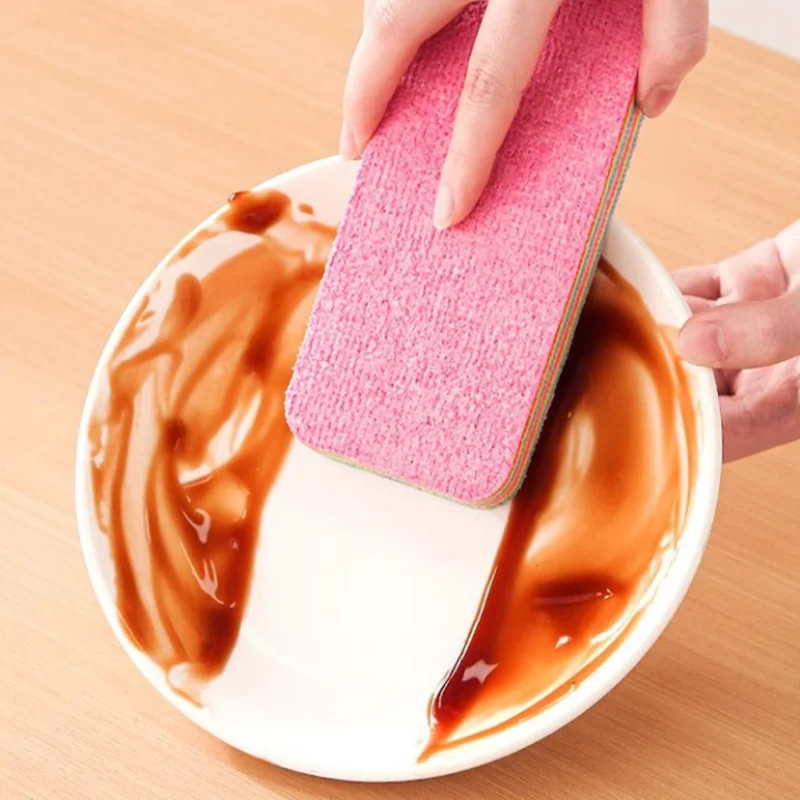 Multifunctional tearable reusable multi-layer rainbow cleaning cloth lazy dishcloth scouring pad kitchen bathroom living room