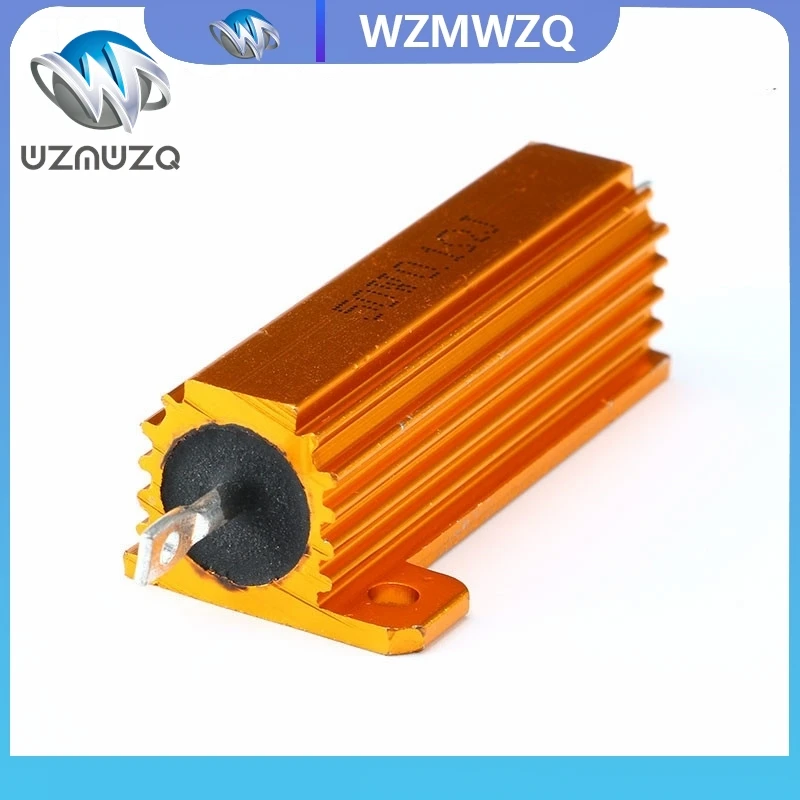50W 100W アルミパワーメタルシェルケース巻線抵抗器 0.01Ω～100KΩ 1Ω 6Ω 8Ω 10Ω 20Ω 200Ω 500Ω 1KΩ 10KΩ RX24