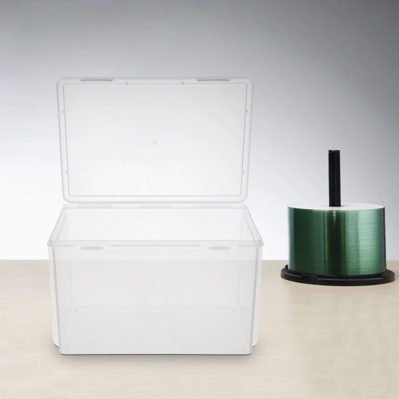 

2PCS Dustproof Storage Box Transparent CD Case Car Holder Airtight Disc Organizer Greeting Card Vinyl Record Stand