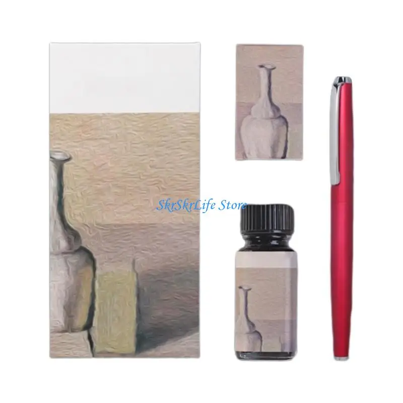 قلم حبر للأعمال E65E، يتضمن 4 خراطيش حبر و20 مل حبر #4