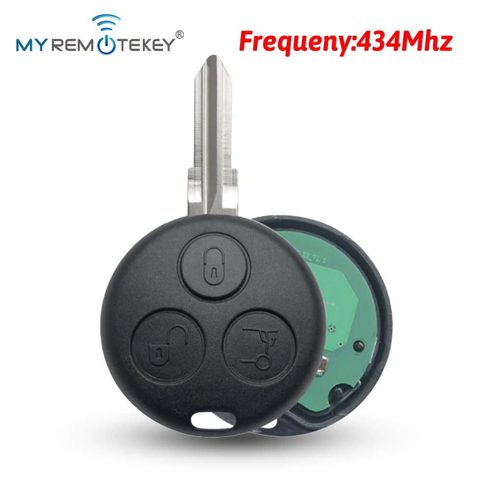 MYREMOTEKEY Car Remote Key For Mercedes Smart Fortwo ROADSTER 2001 2002 2003 2004 2005 2006 3 Button 434Mhz