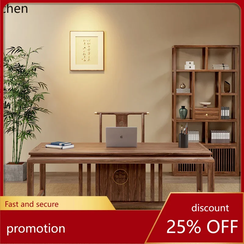 YY- New Chinese Solid Wood Desk Home Writing Desk Modern Simple Calligraphy and Painting Desk