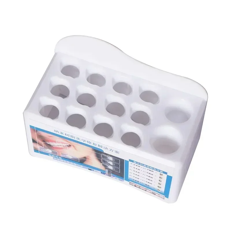 Dental White Adhesive Resin Syringe Organizer Holderbox For Dental item Dentist Lab Storage Hight Quality 1 pcs Collection Box