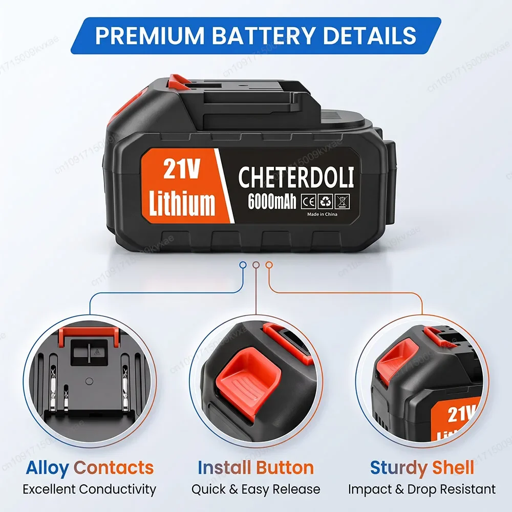 18650 Lithium Ion Battery Pack for Makita 18V 21V Power Tools BL1860B BL1850 Heavy Duty Cordless Drill Replacement with 3MOS