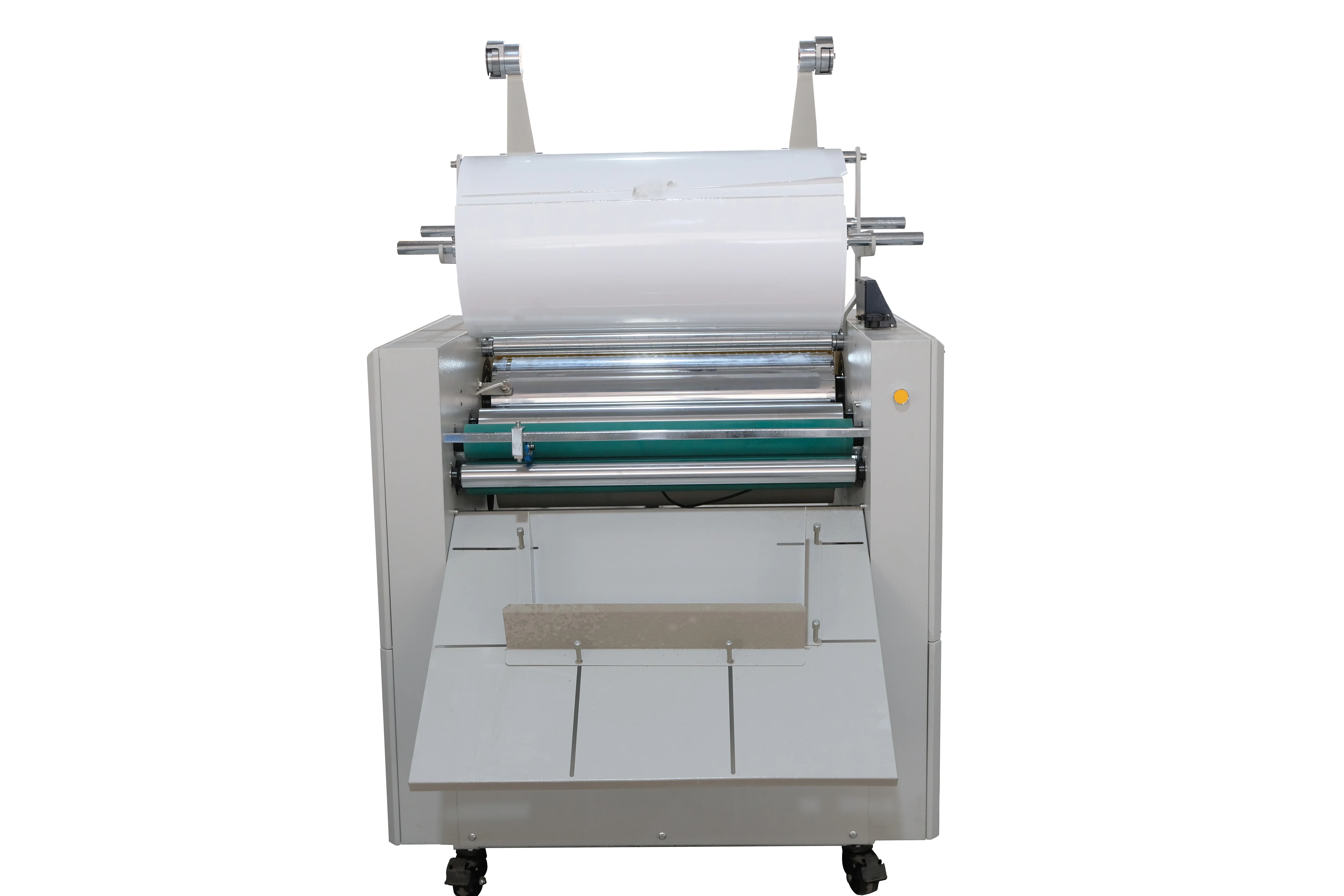 SWFM720C 685MM Width Semi Auto Laminating Machine With Edge Lap Paper Use Laminator Auto Cut Hydraulic Fast Speed Laminate