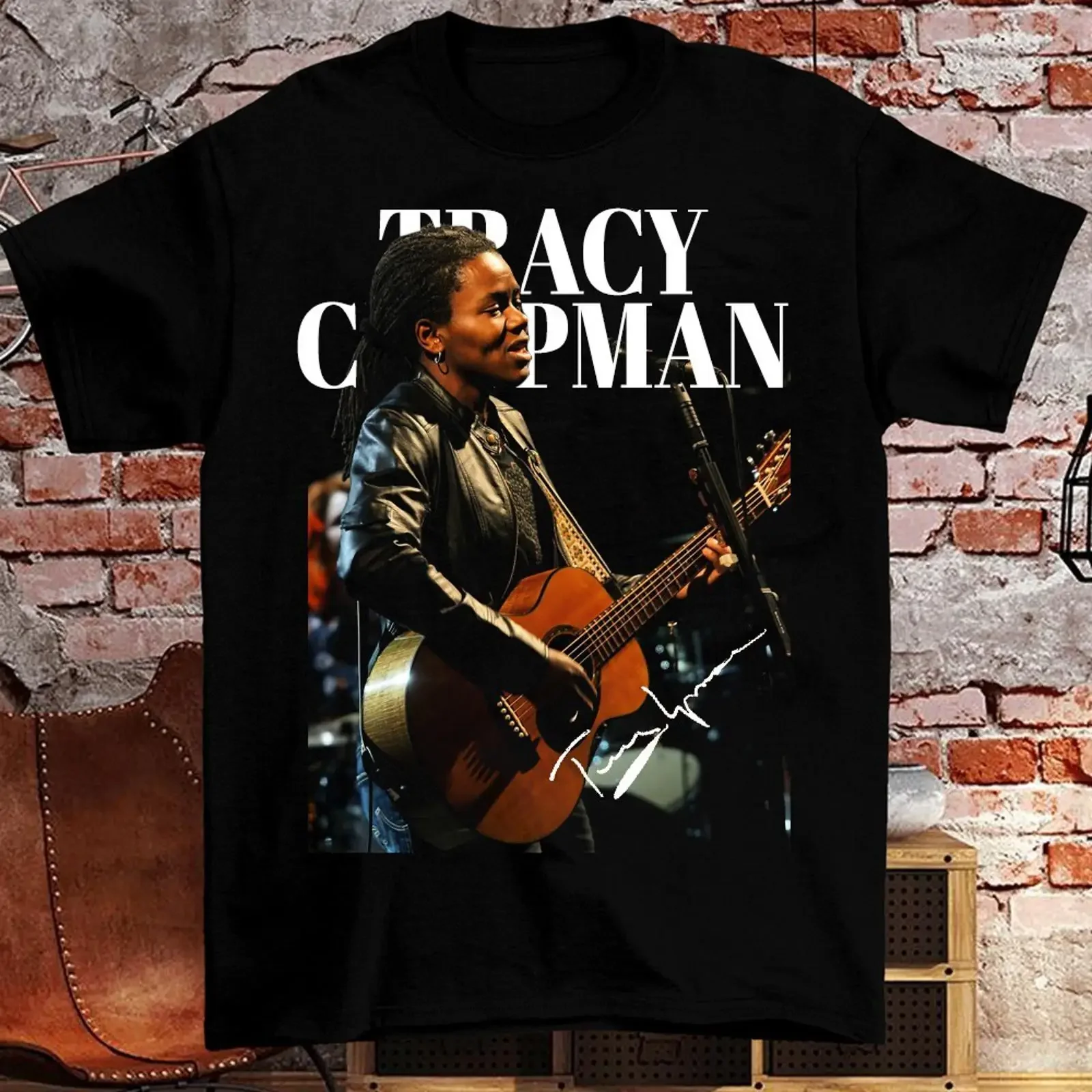 Vintage Tracy Chapman Tour2025 regalo divertente nero tutte le misure 20D263 vintage Washed graphic Breathable