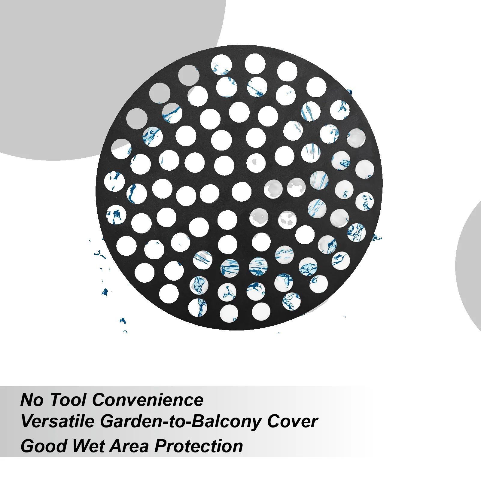 Cast Iron Drain Cover 7-Inch Round Cast Iron Strainer Garage Bathroom Drainage Grate For Bathroom Balcony Patio Yard Lawn