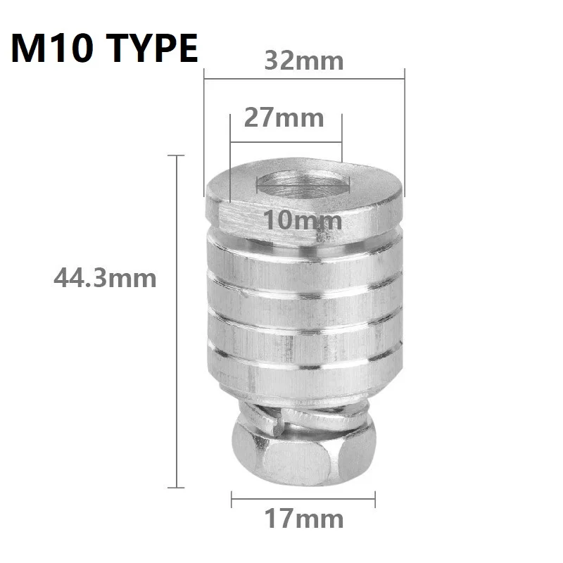 Imagem -05 - Angle Grinder Grooving Machine Adapter Kit de Conversão Flange Metal Lock Nuts Slotting 125 150 tipo M14 M10