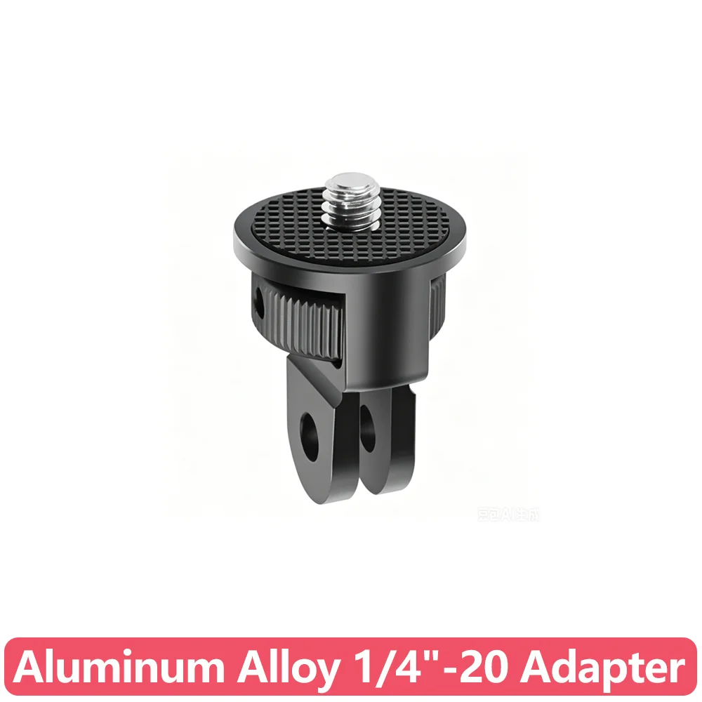 Aluminum Alloy 1/4'-20 Screw Adapter Universal Action Camera Mount Connector for GoPro Hero 13 12 Insta360 Selfie Stick Tripod