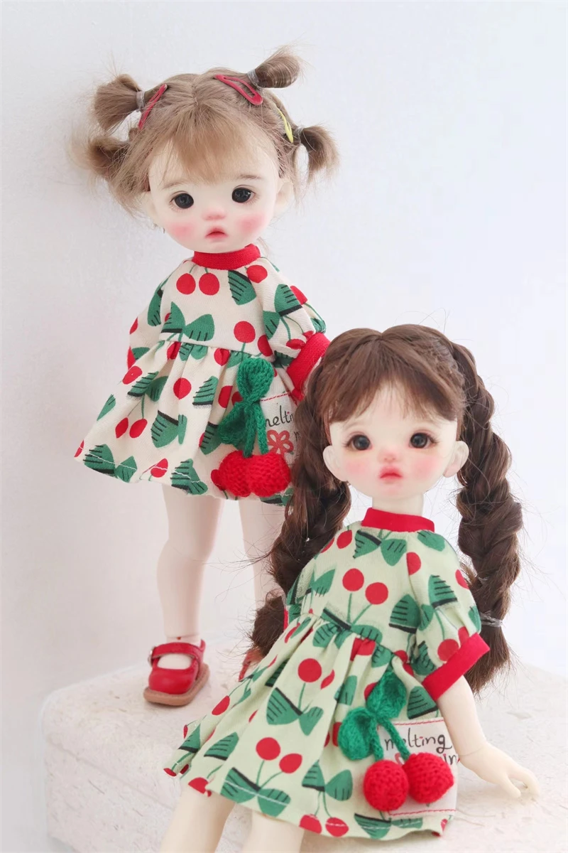 BJD  clothes 1/6 Small 1/6 girl floral dress BJD accessories