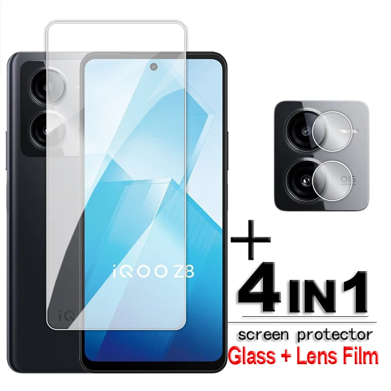 

For Vivo IQOO Z8 Glass For IQOO Z8X Z8 5G Tempered Glass 6.64 inch Transparent HD Screen Protector For IQOO Z8 Lens Film