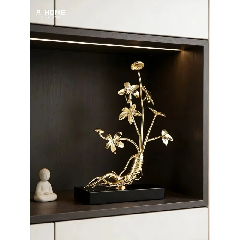 Ginseng Ruyi Ornament Office High-end Decorations Living Room TV Cabinet Wine Cabinet Crafts Opening Housewarming Gifts
